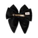 Velvet Bowie hair clip - black