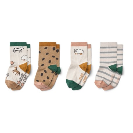 Silas cotton socks - 4pack - Farm