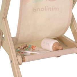 Wooden doll stroller