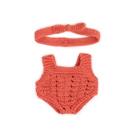 Knit set for 21 cm dolls - red