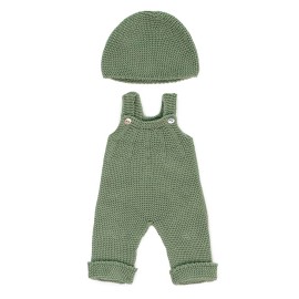 Knit set for 38 cm dolls - green