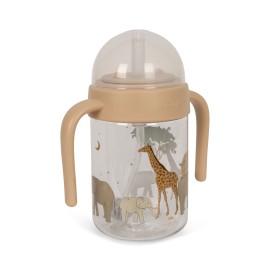 Baby bottle with handle -Safari