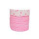 Storage basket M neon pink stars and stripes