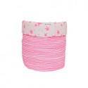 Storage basket M neon pink stars and stripes