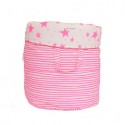 Storage basket L neon pink stars and stripes