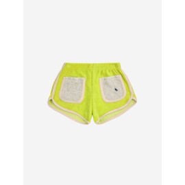 Green terry shorts