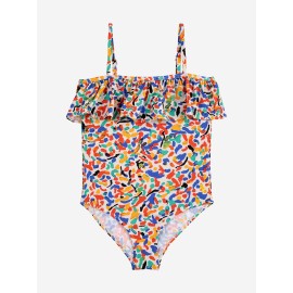 Confetti all over flounce swimsuit