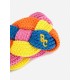 Multicolor braided knitted cotton headband