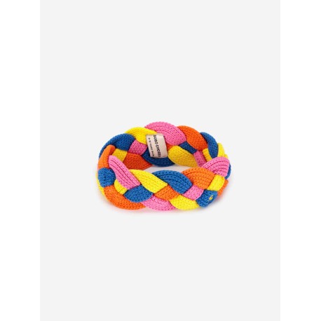 Multicolor braided knitted cotton headband