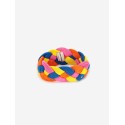 Multicolor braided knitted cotton headband