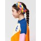 Multicolor braided knitted cotton headband