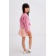 Skirt short - sand pink bb check