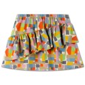 Ruffle skirt - graphic color block