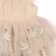 Fayette dress - swan glitter