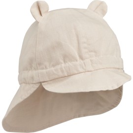 Gorm linen sun hat with ears - sandy