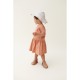 Amelia stripe sun hat - Crisp white/sandy