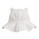 Amelia stripe sun hat - Crisp white/sandy