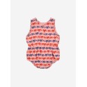 Baby Ribbon Bow all over woven romper