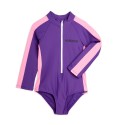 Stripe long-sleeved UV Swimsuit