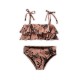 Bikini ruffle tropical print