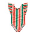 Swimsuit ruffle stripe