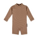 Chocolate Ribbed Baby Swimsuit