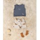 Sleeveless baby top - Sea