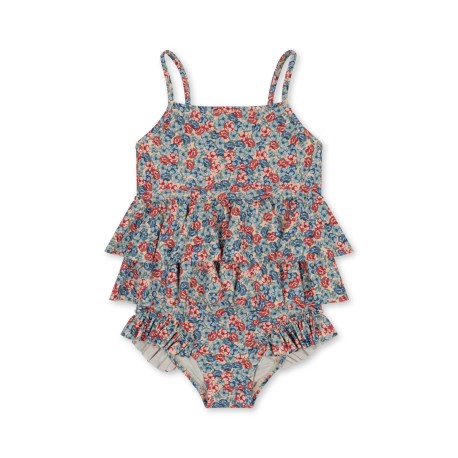 Manuca frill swimsuit - Rosie blue