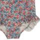 Manuca long sleeves frill swimsuit - rosie blue
