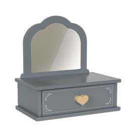 Wooden make up mirror with drawer