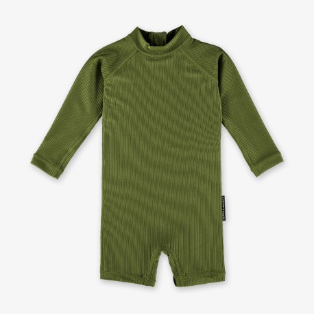 Pesto Ribbed Baby Swimsuit