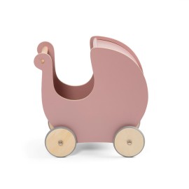 Wooden Doll pram - blossom pink