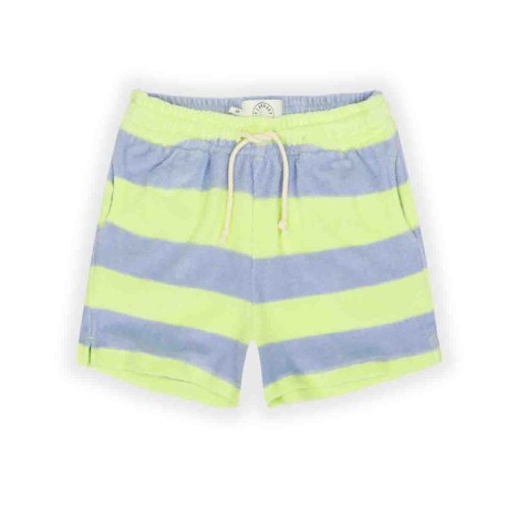 Terry stripes shorts