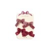 4 pack Glitter bow hair clips