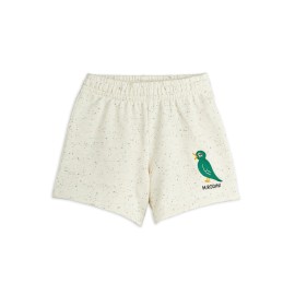 Bird embroidered neps sweatshorts