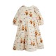 Muslin bee woven puff sleeve dress