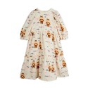 Muslin bee woven puff sleeve dress