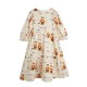 Muslin bee woven puff sleeve dress
