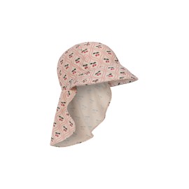 Merle frill sun hat - cherry pink motif