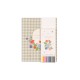 Coloring book and color pencils - Green Tea check
