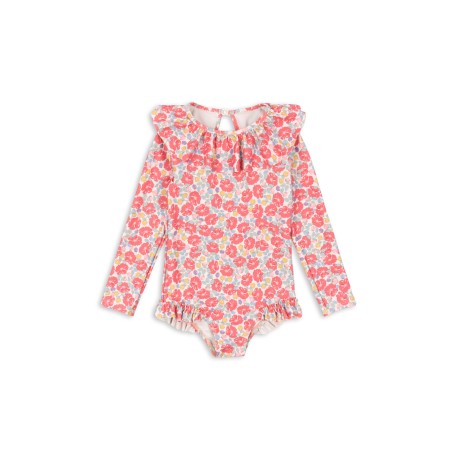 Manuca long sleeves frill swimsuit - rainbow bow