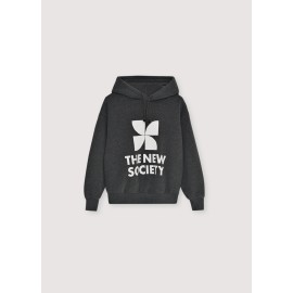 TNS Logo Hood Sweatshirt Galactic Grey Melange