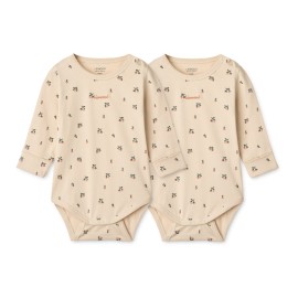 Yanni body long sleeve 2-pack - peach mini