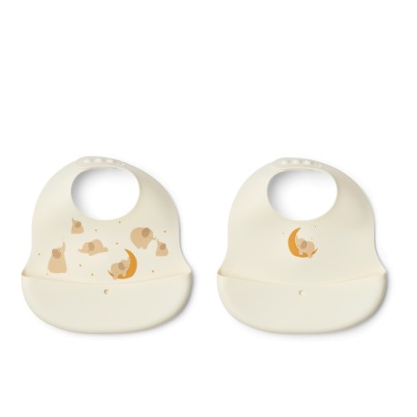 Ember Silicone Bib - 2 Pack - Elephant