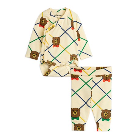 Bear check newborn baby set