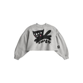 GOOD LUCK Puff Sleeve Sweater