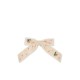 Velvet bow pearly hair clip