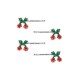 4 pack mini cherry hair pin