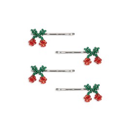4 pack mini cherry hair pin