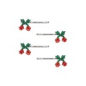 4 pack mini cherry hair pin